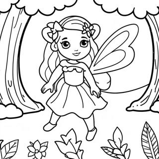 Enchanting Fairy In A Forest Coloring Page 11588-9495