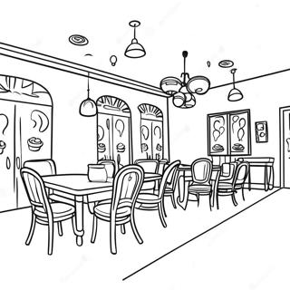 Cozy Family Restaurant Coloring Page 11598-9502