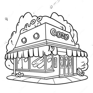 Cozy Family Restaurant Coloring Page 11598-9504