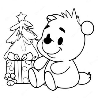 Winnie The Pooh Christmas Coloring Pages