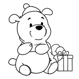 Winnie The Pooh Christmas Coloring Page 11607-9506