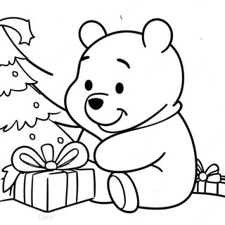 Winnie The Pooh Christmas Coloring Page 11607-9507