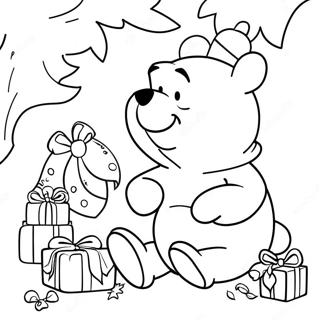 Winnie The Pooh Christmas Coloring Page 11607-9508