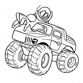 Spiderman Monster Truck Coloring Pages