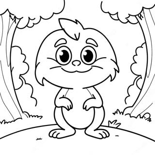 Cute Lorax With Trees Coloring Page 1162-929