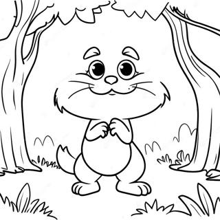 Cute Lorax With Trees Coloring Page 1162-930