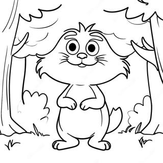 Cute Lorax With Trees Coloring Page 1162-931