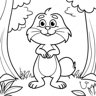 Cute Lorax With Trees Coloring Page 1162-932