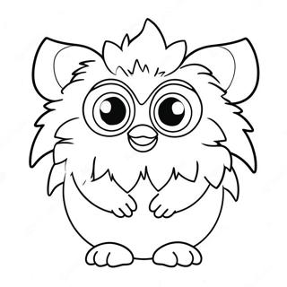 Cute Furby With Big Eyes Coloring Page 11638-9533