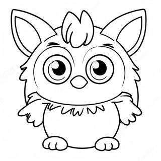 Cute Furby With Big Eyes Coloring Page 11638-9534