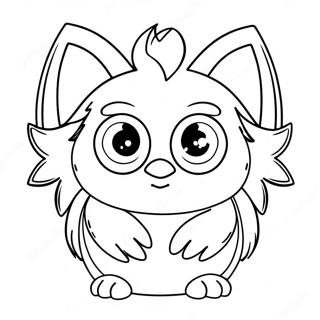 Cute Furby With Big Eyes Coloring Page 11638-9535