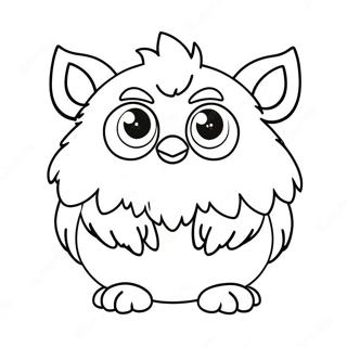 Cute Furby With Big Eyes Coloring Page 11638-9536