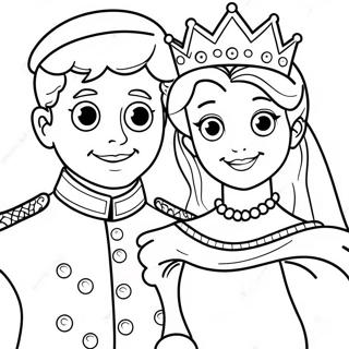 Royal Prince And Princess Coloring Page 11658-9550