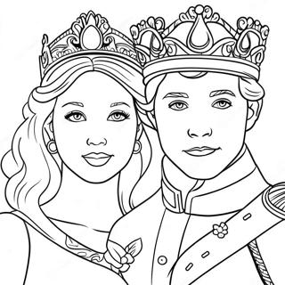 Royal Prince And Princess Coloring Page 11658-9551