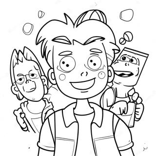 Hey Arnold With Friends Coloring Page 11668-9560