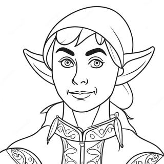 Realistic Elf For Adults Coloring Pages