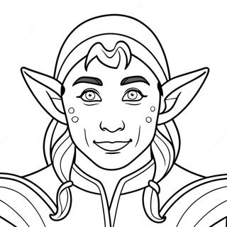 Realistic Elf Coloring Page 11677-9562