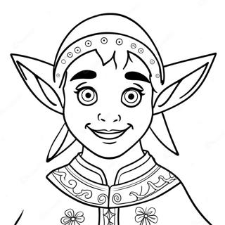 Realistic Elf Coloring Page 11677-9563