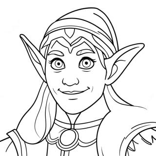 Realistic Elf Coloring Page 11677-9564