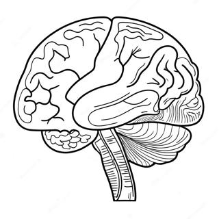 Colorful Brain Anatomy Coloring Page 11718-9597