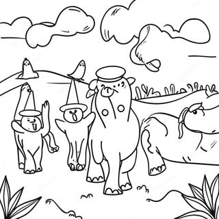 Colorful Migration Movie Scene Coloring Page 11728-9608