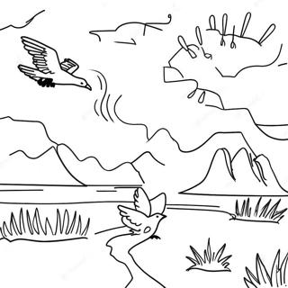 Colorful Migration Movie Scene Coloring Page 11728-9631