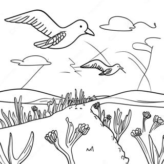 Colorful Migration Movie Scene Coloring Page 11728-9632