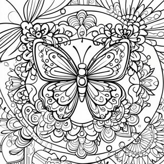 Unique Butterfly For Adults Coloring Pages