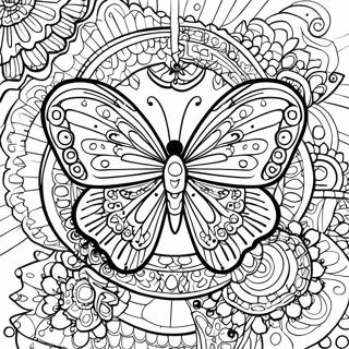 Unique Butterfly Mandala Coloring Page 11737-9635