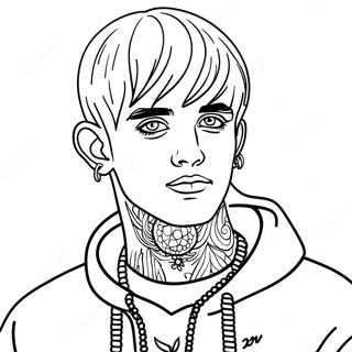 Lil Peep Coloring Pages