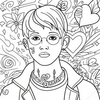 Lil Peep With Heart Sunglasses Coloring Page 11758-9653