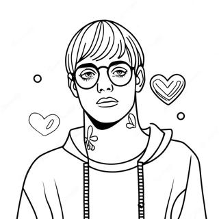 Lil Peep With Heart Sunglasses Coloring Page 11758-9654