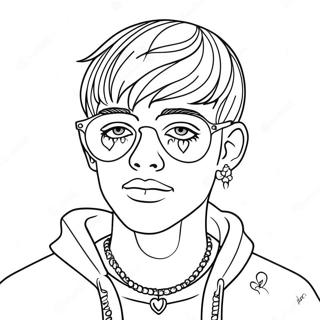 Lil Peep With Heart Sunglasses Coloring Page 11758-9656