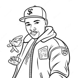 Hip Hop Gangster Coloring Page 11787-9666