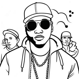 Hip Hop Gangster Coloring Page 11787-9667