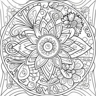 Relaxation Flower Mandala Coloring Page 11797-9674