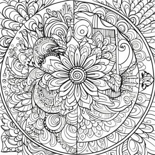 Satisfying Mandala Coloring Page 11807-9682