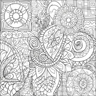 Intricate Geometric Patterns Coloring Page 11808-9688