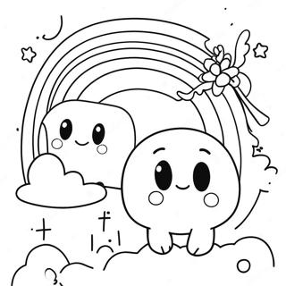 Cheerful Red Rainbow Friends Coloring Page 11838-9695