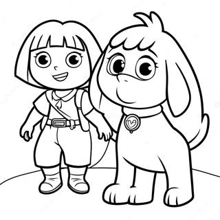 Dora And Boots Coloring Pages