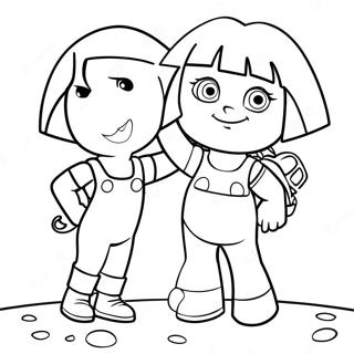 Dora And Boots Coloring Page 11847-9699