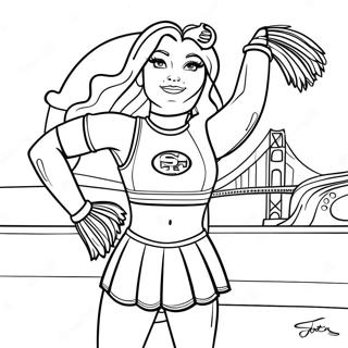 San Francisco 49ers Cheerleader Coloring Page 11868-9718