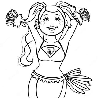 San Francisco 49ers Cheerleader Coloring Page 11868-9719