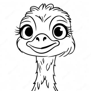 Ostrich Coloring Page 11877-9724