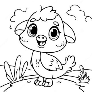 Cute Baby Ostrich Coloring Page 11878-9725