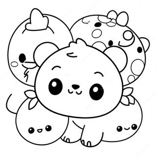 Cute Tsum Tsum Characters Coloring Page 11888-9734