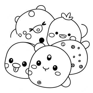 Cute Tsum Tsum Characters Coloring Page 11888-9735