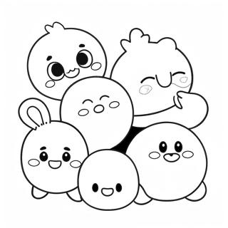 Cute Tsum Tsum Characters Coloring Page 11888-9736