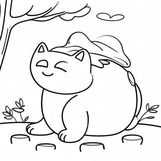 Snorlax Sleeping Coloring Page 11907-9746