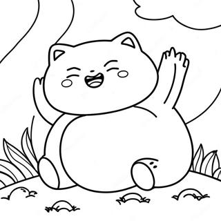 Snorlax Sleeping Coloring Page 11907-9747